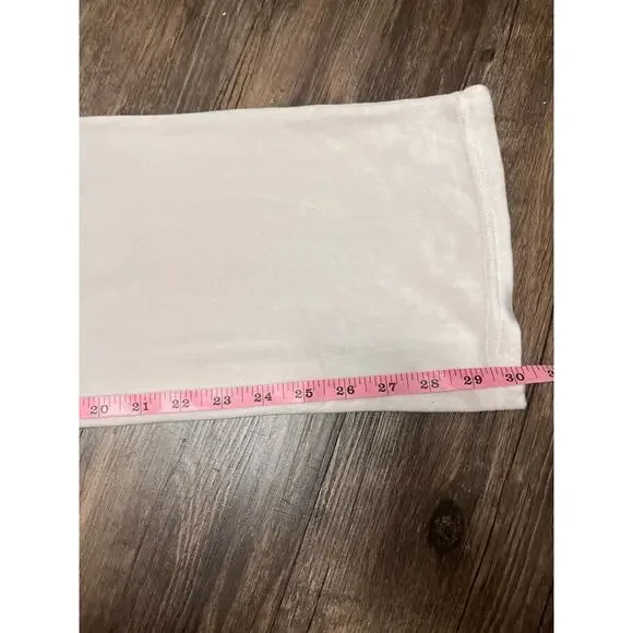 Juicy Couture Velour Rhinestone Bling Track Pants Cream Y2K S - Picture 9 of 11